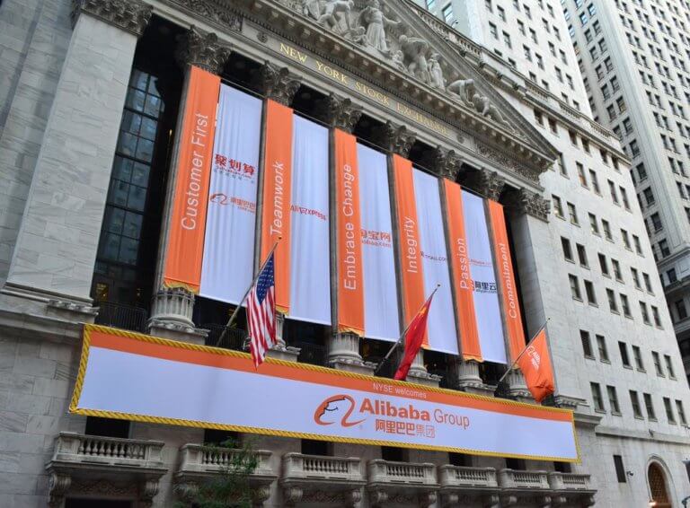 Alibaba Shares Surge on Debut